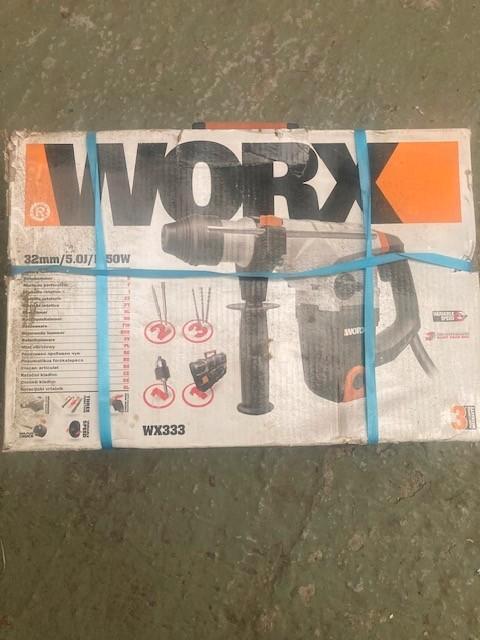 Worx klopboorhamer WX333 1250W - nieuw!, Doe-het-zelf en Bouw, Gereedschap | Boormachines, Nieuw, Boor- en/of Breekhamer, 600 watt of meer