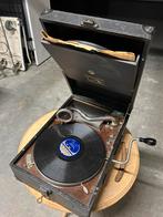 Autenthieke Gramofoon met platen, Antiek en Kunst, Ophalen