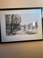 Lithographie originale Jean Pierre laurent (le pont neuf), Antiek en Kunst, Kunst | Litho's en Zeefdrukken, Ophalen of Verzenden
