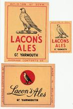LACON'S  ALES  2 pak en etiket, Collections, Articles de fumeurs, Briquets & Boîtes d'allumettes, Boîtes ou marques d'allumettes