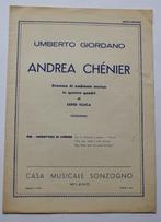 ANDREA CHENIER Umberto Giordano opera partituur tenor 1957, Ophalen of Verzenden, Gelezen