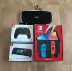 Nintendo Switch Oled + Accessoires Nieuw, Games en Spelcomputers, Spelcomputers | Nintendo Switch, Ophalen, Zo goed als nieuw