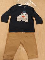 Set bloes + broek Okaïdi  - jongen - blauw/bruin - maat 68, Enfants & Bébés, Vêtements de bébé | Taille 68, Ensemble, Garçon, Enlèvement ou Envoi