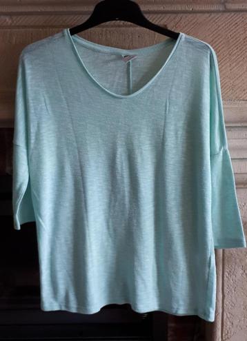 Vero Moda-T-shirt à manches 3/4-vert menthe-taille M-€1.00