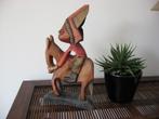 Oud Vintage Houten Decoratie Beeldje, Antiek en Kunst, Ophalen of Verzenden