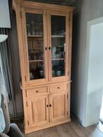 Vitrinekast in lichte eik, Huis en Inrichting, Kasten | Vitrinekasten, Ophalen, Klassiek landelijk tijdloos, 200 cm of meer, Eikenhout