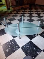 Salontafel, Huis en Inrichting, Tafels | Salontafels, Ophalen, Zo goed als nieuw, Glas