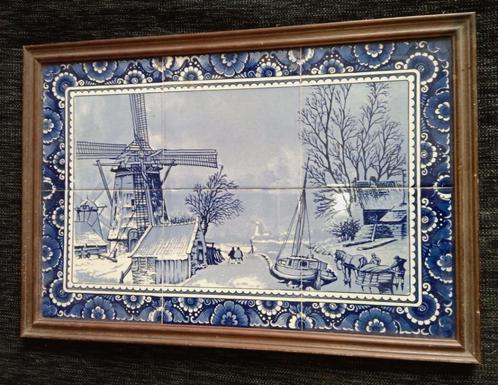 Panneau de carrelage bleu Delft, Antiquités & Art, Antiquités | Assiettes décoratives & Carrelages, Enlèvement ou Envoi