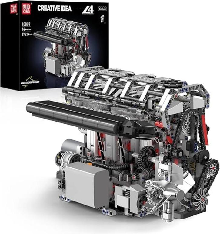 Mould King | Vier Cilinder motorbouwset | Nieuw, Hobby en Vrije tijd, Modelbouw | Auto's en Voertuigen, Nieuw, Overige typen, Verzenden