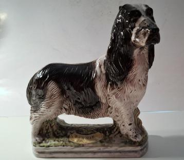 Majolica Hond Cocker Spaniel Keramische Garnier Likeur Fles beschikbaar voor biedingen