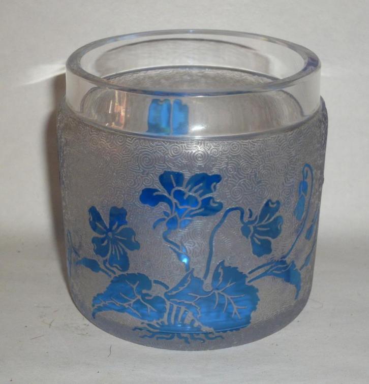 VAL ST. LAMBERT LEON LEDRU POTJE LAVABOGARNITUUR CA 1905, Antiek en Kunst, Antiek | Glaswerk en Kristal, Ophalen of Verzenden