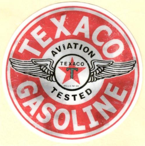 Texaco Aviation Gasoline sticker #13, Motos, Accessoires | Autocollants, Envoi