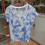T-shirt wit blauw print Gigue mt 38, Comme neuf, Manches courtes, Taille 38/40 (M), Bleu