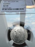 Belgie 50 Cent 1911 NGC, Postzegels en Munten, Ophalen of Verzenden