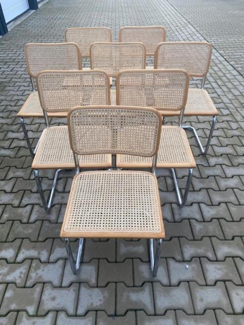 Cesca stoelen - Marcel Breuer stijl, Huis en Inrichting, Stoelen, Gebruikt, Vijf, Zes of meer stoelen, Hout, Metaal, Riet of Rotan