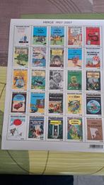 Planche de timbres centenaire Hergé, Timbres & Monnaies, Enlèvement ou Envoi