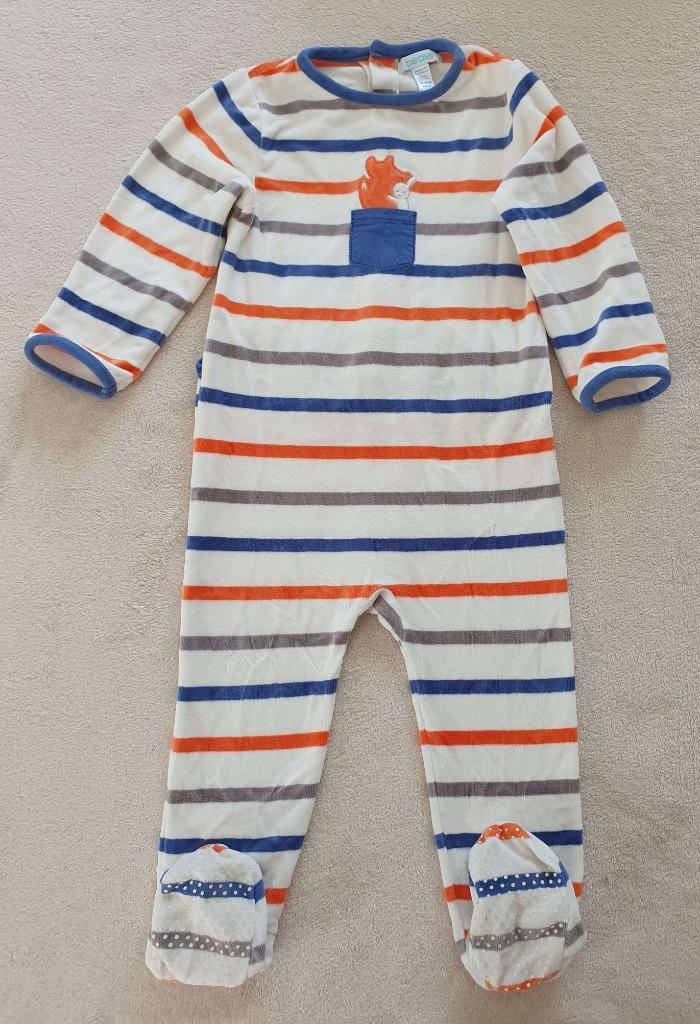 Pyjama grenouillère en velours - T86 (2ans) - Obaïbi - NEUF, Kinderen en Baby's, Babykleding | Maat 86, Nieuw, Jongetje of Meisje