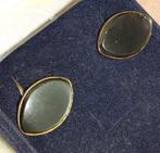 manchetknopen vintage goud zwart grijze katoog '60, Handtassen en Accessoires, Manchetknopen, Ophalen of Verzenden, Nieuw, Overige materialen