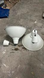 Lot de 2 coupoles suspension blanche métal -Style industriel, Enlèvement, Comme neuf