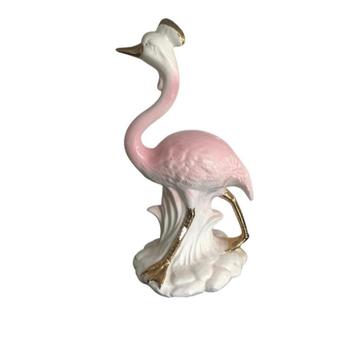 Mooie vintage porseleinen flamingo retro jaren 60 disponible aux enchères