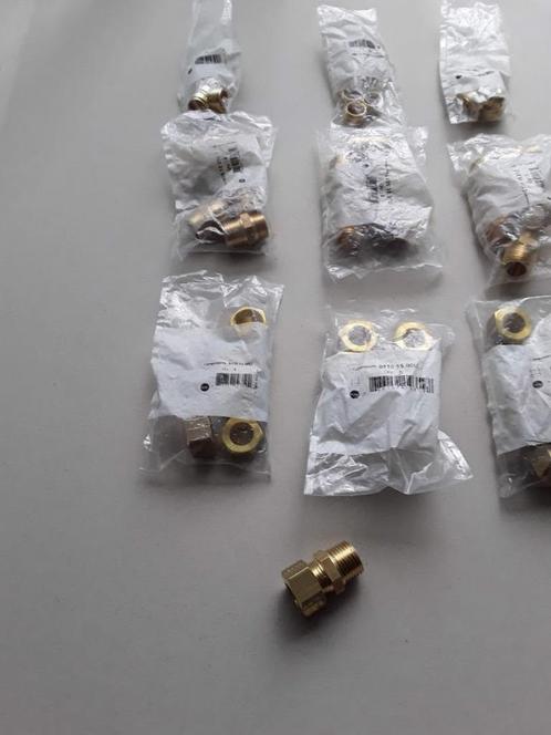 Knelkoppeling Legris koper 15mm-1/2 duim nieuw in verpakking, Doe-het-zelf en Bouw, Sanitair, Koper, Ophalen of Verzenden