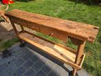 Side table met authentiek werkblad in beuk, Ophalen, Gebruikt