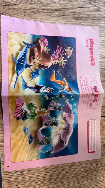 Playmobil nachtlamp in schelp met meerminnen, Enlèvement, Comme neuf