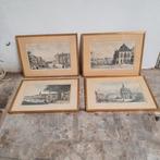 4 gravures anciennes de villes d'Allemagne, Antiquités & Art, Enlèvement ou Envoi