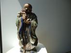 ancienne statue CHINOIS SHOU XING en céramique peinte à la m, Antiquités & Art, Enlèvement