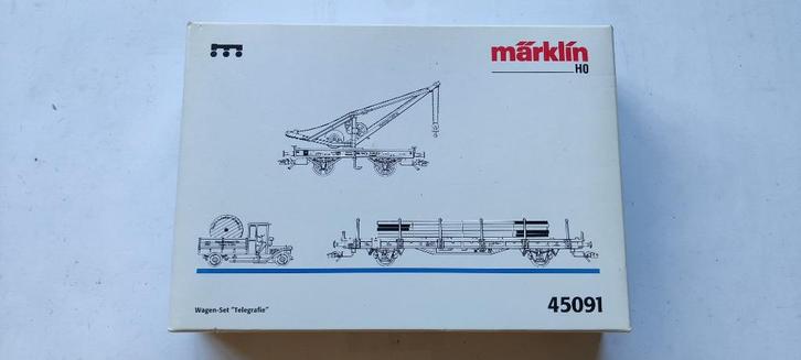 Märklin 45091 wagenset "Telegraphie", Hobby en Vrije tijd, Modeltreinen | H0, Zo goed als nieuw, Treinset, Wisselstroom, Märklin