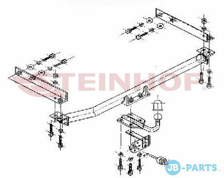Vaste trekhaak Mercedes E-Klasse W210 Sedan 06/1995-03/2002, Auto-onderdelen, Trekhaken