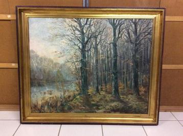 Huile sur toile attribuée à Maurice Göes, peintre belge, XXe disponible aux enchères