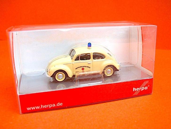 VW Kever - Rode Kruis - Herpa H0 - 1:87, Hobby en Vrije tijd, Modeltreinen | H0, Nieuw, Overige typen, Gelijkstroom of Wisselstroom
