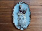 Porseleinen ovalen wandbord, gestempeld, Enlèvement ou Envoi