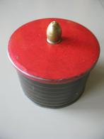 cote d'or boite ronde "décor brun, rouge, lignes dorées", Autres marques, Utilisé, Enlèvement ou Envoi, Autre