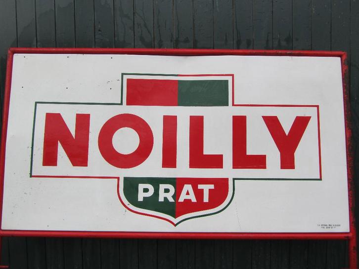 Groot antiek geëmailleerd bord: Noilly Prat aperitief!, Verzamelen, Merken en Reclamevoorwerpen, Ophalen