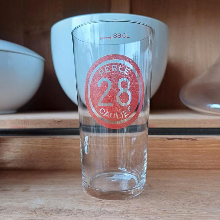 Bierglas - Brasserie Caulier Bruxelles TBE, Verzamelen, Biermerken, Zo goed als nieuw, Ophalen of Verzenden