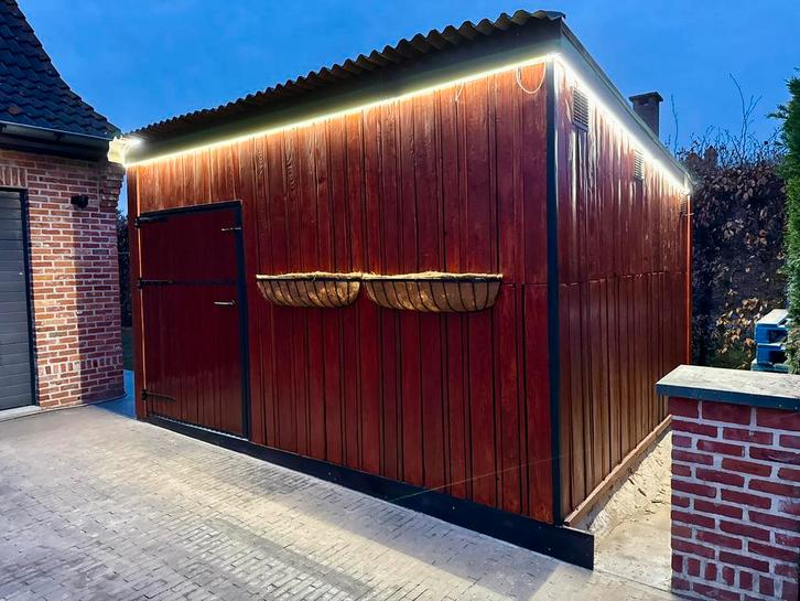 Zelf ontworpen en geplaatst tuinhuis / opberging, Tuin en Terras, Tuinhuizen, Zo goed als nieuw, Tuinhuis, Ophalen