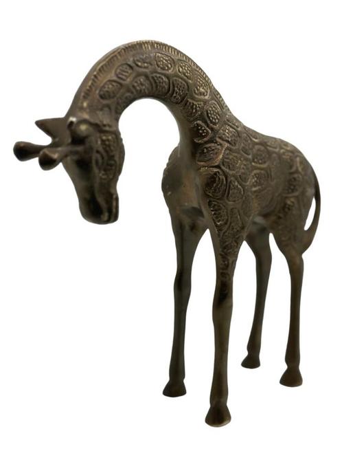 Vintage décoration jolie girafe en laiton, Antiquités & Art, Antiquités | Bronze & Cuivre, Cuivre, Enlèvement ou Envoi