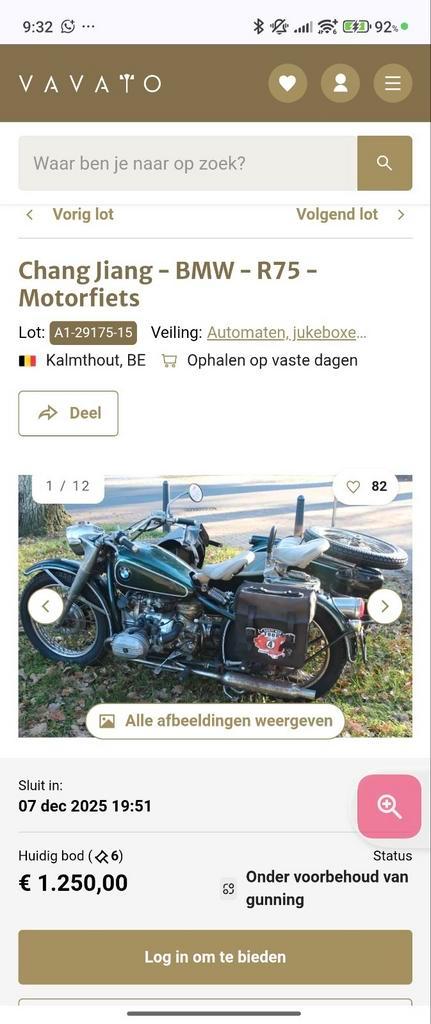 BMW R75 zijspan, NSU, Vespa 7 December Veiling, Motoren, Motoren | Oldtimers, Scooter, Ophalen