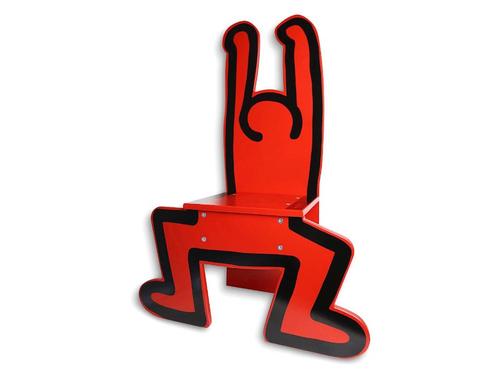 Keith Haring kinderstoel / decoratief object rood Nieuw !!, Antiek en Kunst, Kunst | Designobjecten, Ophalen of Verzenden