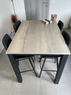 Table à manger Halifax en chêne blanc, 120x85 + 6 chaises, Maison & Meubles, Comme neuf, 50 à 100 cm, Enlèvement, 150 à 200 cm