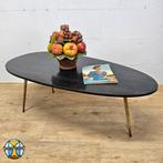 Vintage (60s) salontafel zwart marmeren blad / koffietafel, Ophalen of Verzenden, Zo goed als nieuw