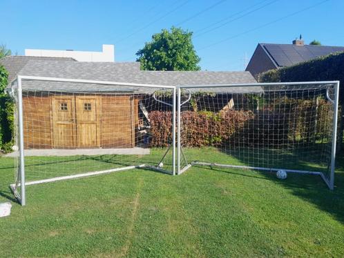 2 Voetbaldoelen 3,00m x 2,00m Aluminium, Alusport type 380, Sport en Fitness, Voetbal, Gebruikt, Set, Ophalen