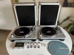 OEM DJ Platenspeler Set, incl. Flightcase & Concorde Naalden, Gebruikt, Pitch-regelaar, Platenspeler, Ophalen