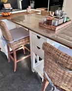 Bartafel set Riviera Maison met bijpassende buffetkast, Huis en Inrichting, Ophalen, Gebruikt, 50 tot 100 cm, Landelijk