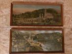 2 ingekaderde oude foto's (Lourdes), Verzamelen, Foto's en Prenten, Gebruikt, Foto, Voor 1940, Ophalen