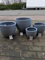 Bloempotten set van 4 stuk polyester, Tuin en Terras, Kunststof, Tuin, Rond, Nieuw