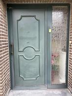 Groene voordeur met zijlicht, aluminium, Gebruikt, Aluminium, 150 tot 225 cm, Inclusief glas