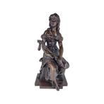 Hippolyte Moreau : Sculpture Bronze La Joueuse de Mandoline, Antiquités & Art, Bronze, Enlèvement ou Envoi
